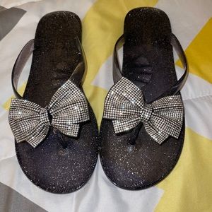 Fashion Nova Rhinestone bow sandals